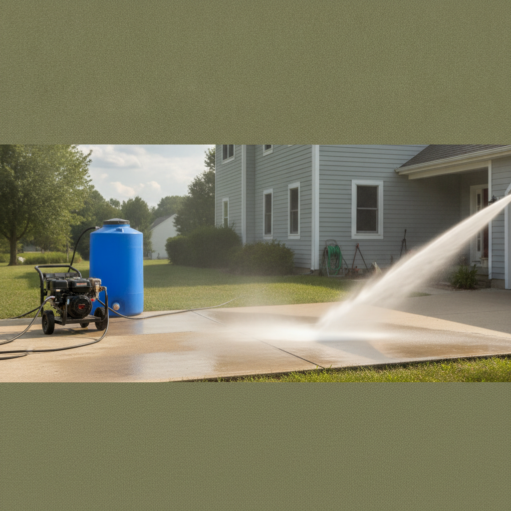 Pressure Washing Service - No Face and No Text
